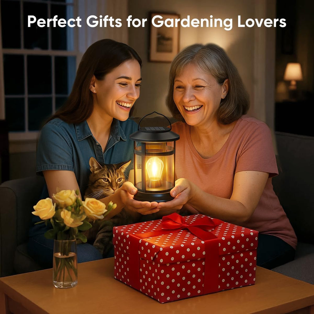 Solar Lanterns Outdoor Waterproof: 4 Pack Hanging Solar Lights for Patio