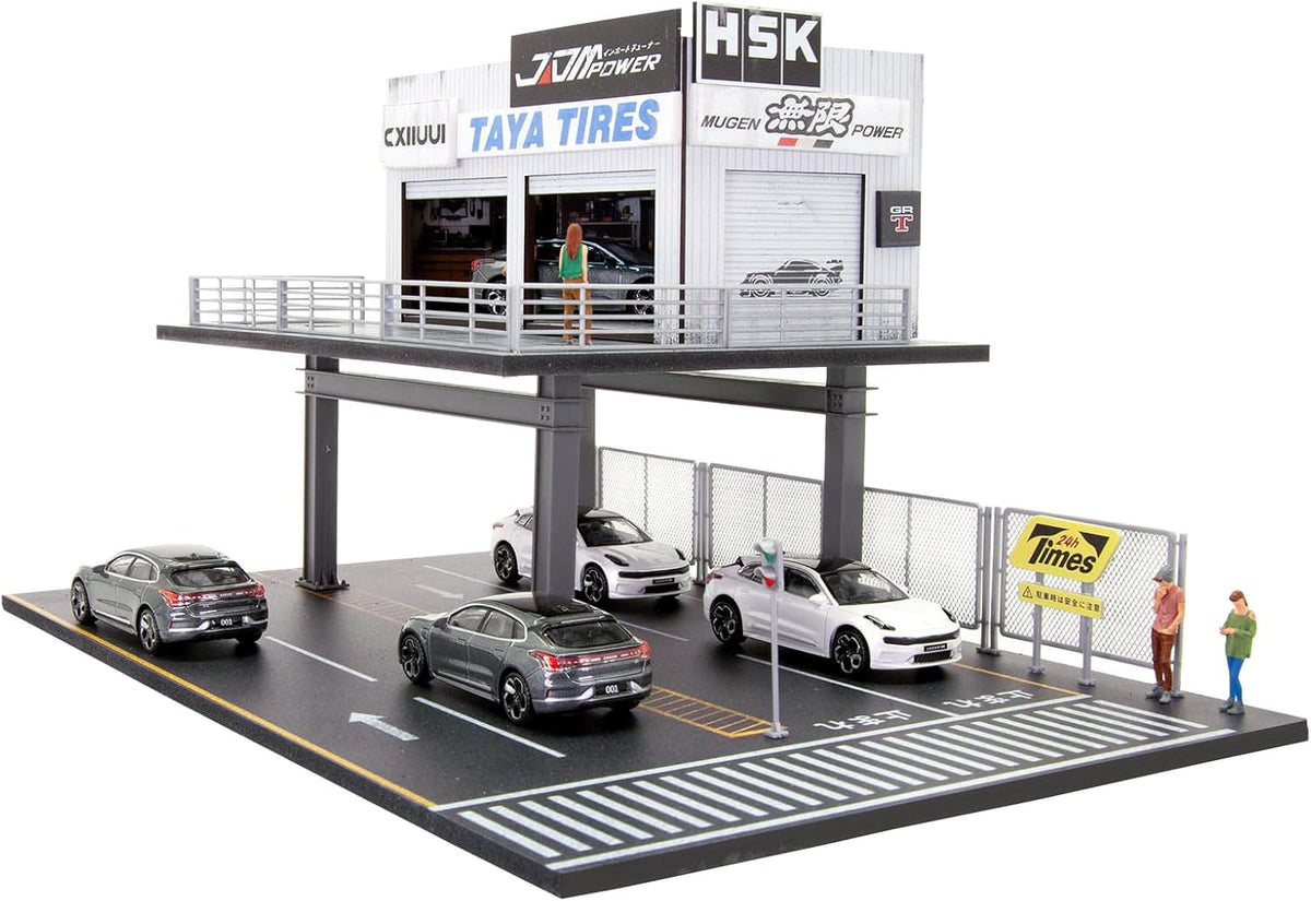 1/64 Scale Car Repair Scene Model Garage Display Case Garage Model