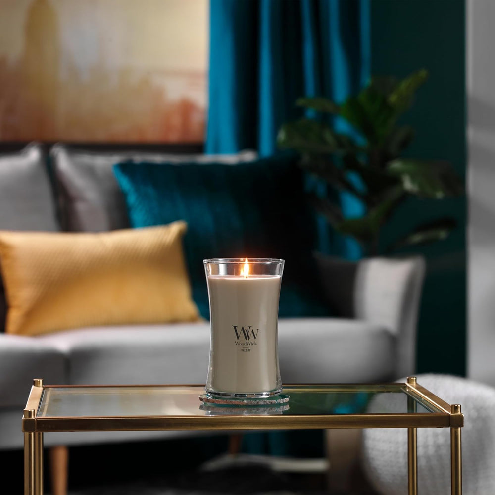 WoodWick Fireside Scented Candle, Crackling Wick, 21.5oz