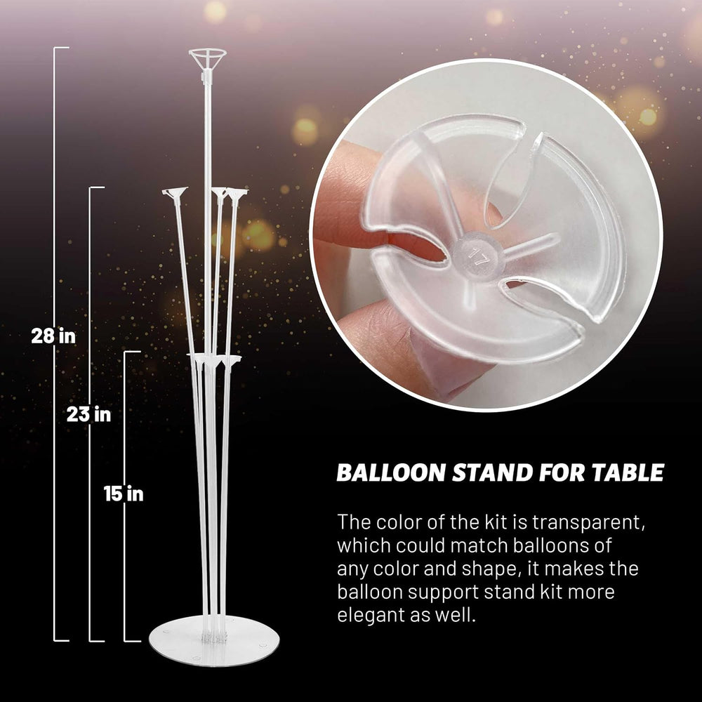 30 Sets Balloon Stand Kit, Balloon Sticks with Base