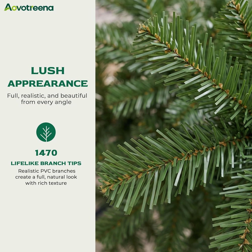 6.5ft Unlit Christmas Tree 1470 PVC Tips for Holiday Party Decor
