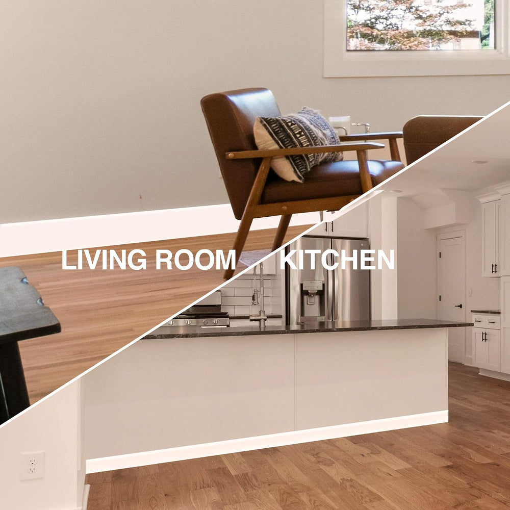 White Wall Molding Trim 6 Inch x 20 Feet, Wall Base Baseboard Molding Trim Fl...