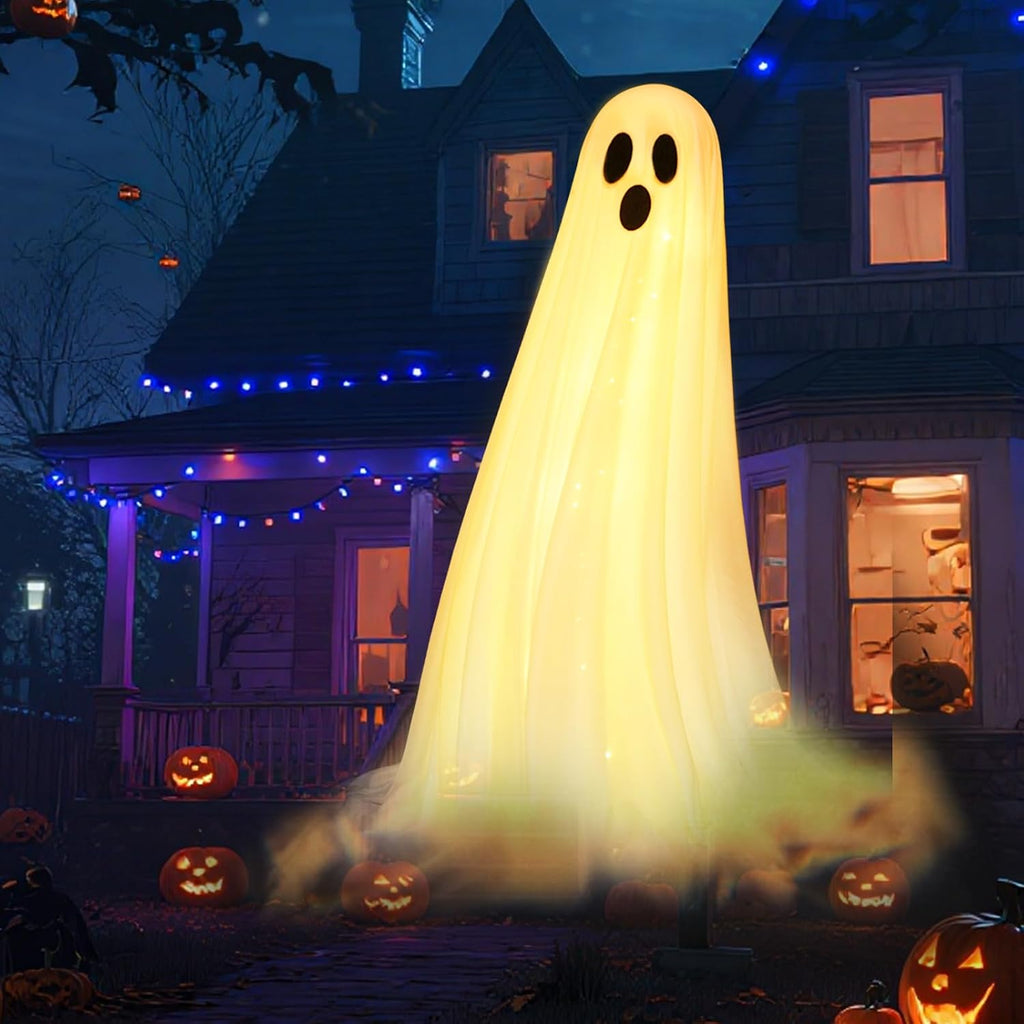 12 in 1 Halloween Projector Lights Outdoor, 3D Dynamic Ghost/Skeleton/Bat/Scarecrow/Pumpkin/Witch Cauldron HD Patterns Halloween Decor,Night Lights for Party Home Window Wall Holiday Decor