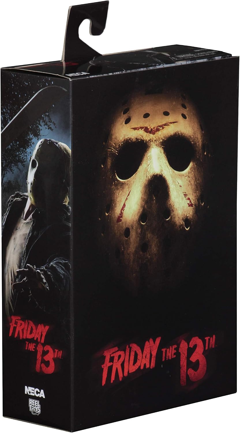 neca - friday the 13th - 7” scale showing dimensions