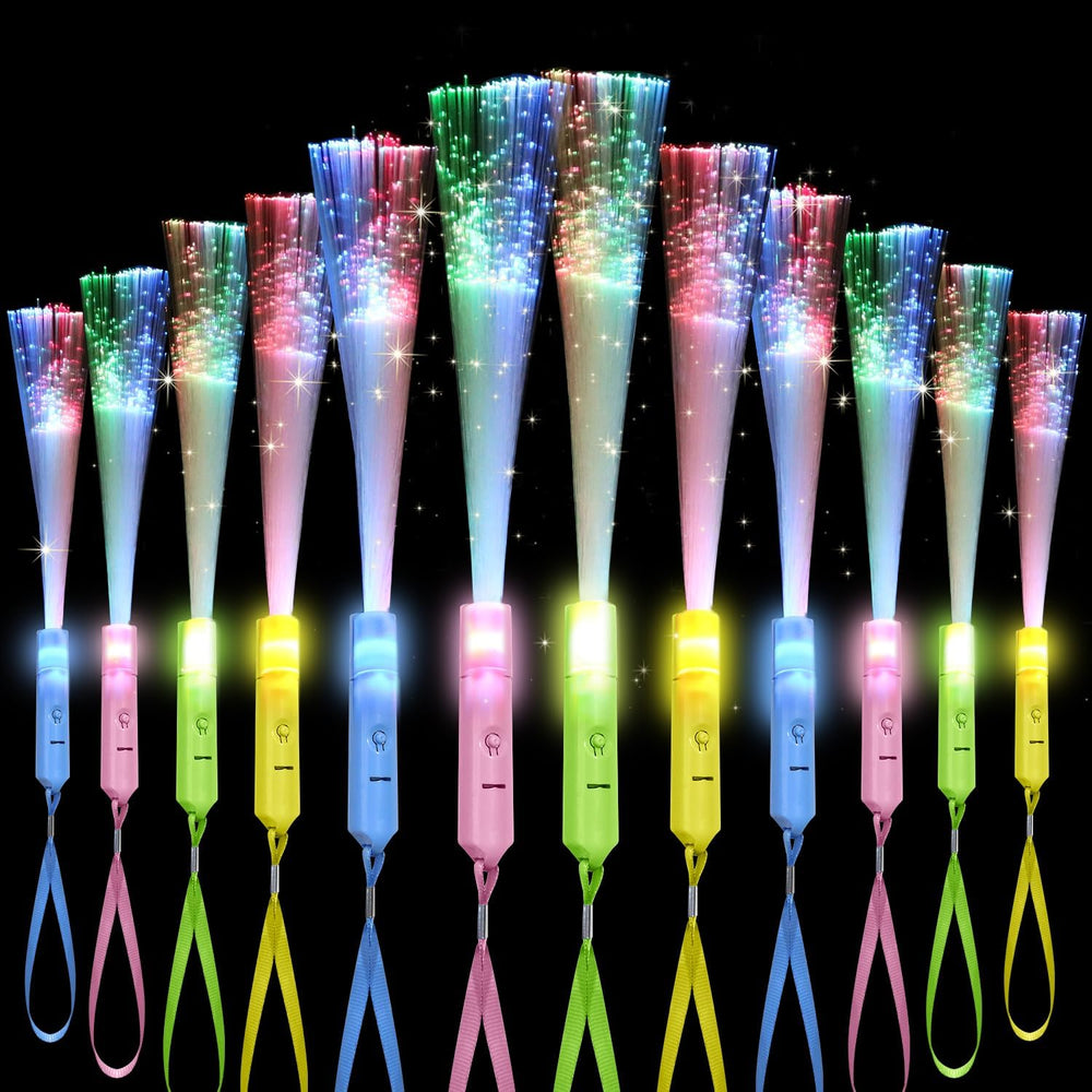 Fiber Optic Wand Glow Sticks Lights,48 Pcs Fiber Optic Wand LED