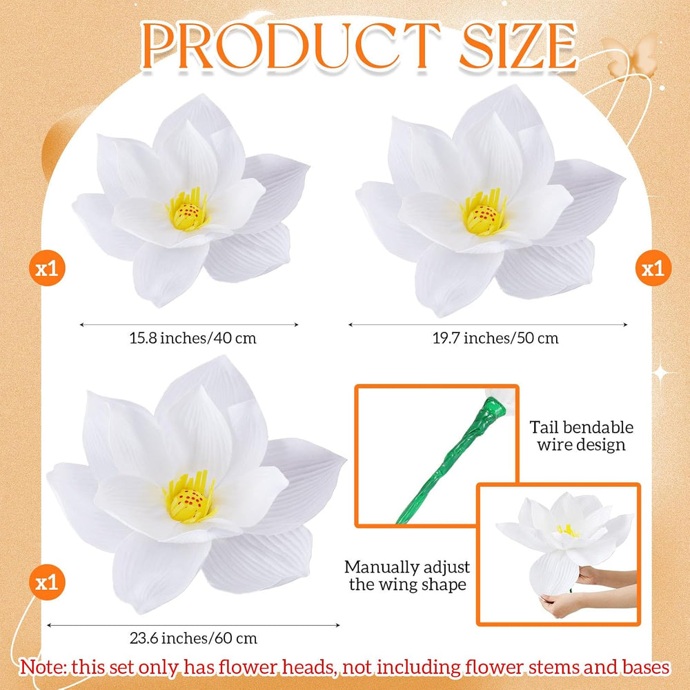 Havawish 3 Pcs Giant Lotus Flowers Decorations for Wedding Reception