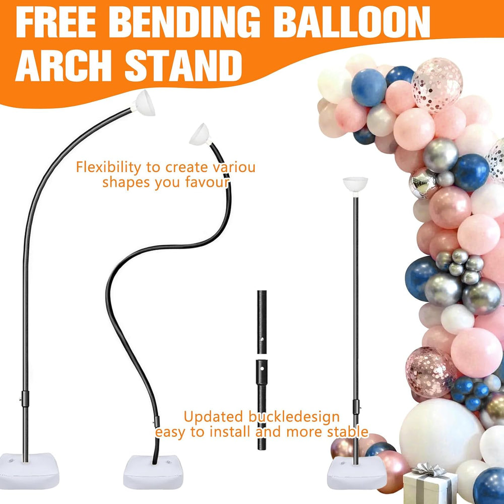 Balloon Arch Stand for Party Decoration 9.2FT & 6FT - Black