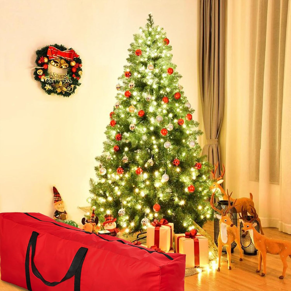 4ft Green Prelit Artificial Christmas Tree,Arbol de Navidad Small Xmas Tree