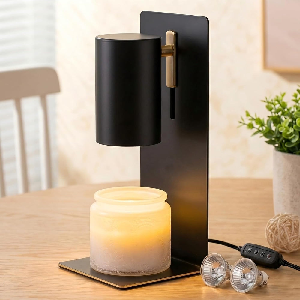 MOAFINA Black Candle Warmer Lamp with Timer,Height Adjustable Dimmable
