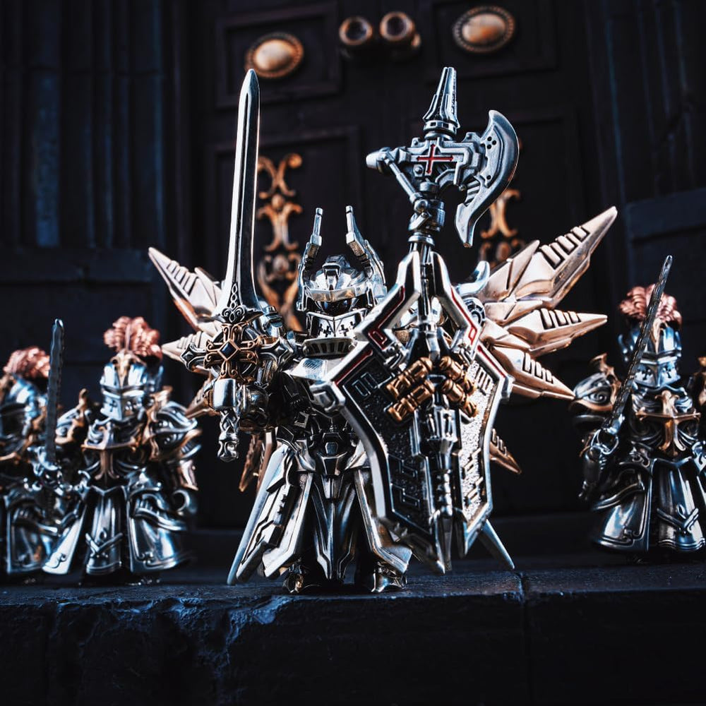 COPPERTIST.WU Mech Justicar Knight Figure Gothic Mecha Fantasy Statue Ornamen...