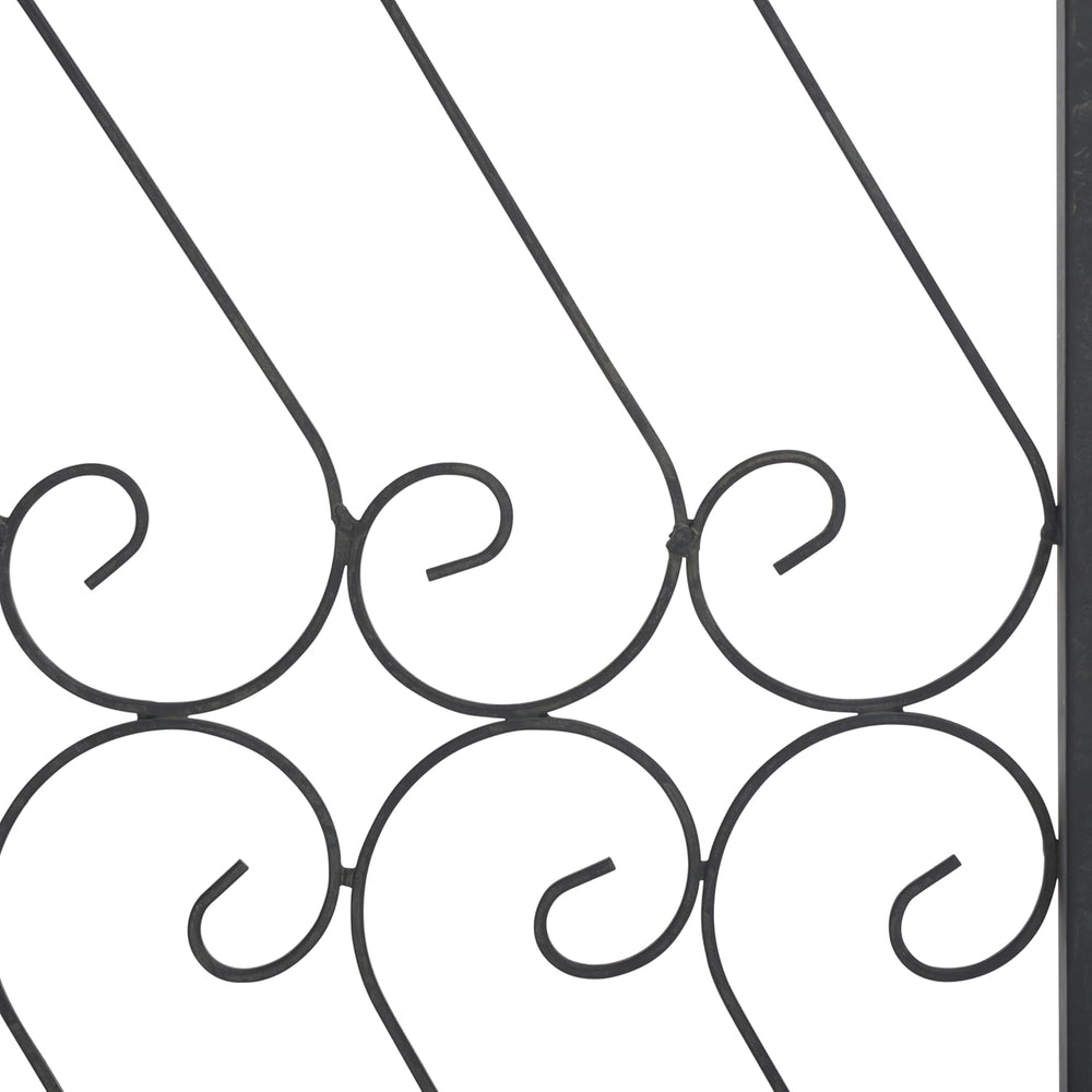 SAFAVIEH Outdoor - Pagan Victorian Garden Arch - Black Iron Trellis Arbor - D...