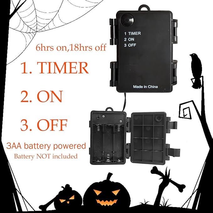 Birchlitland Halloween Branch Lights with Timer Battery Operated 75 LED Orange Fairy Lights, Lighted Black Willow Branches 21IN for Home Decor