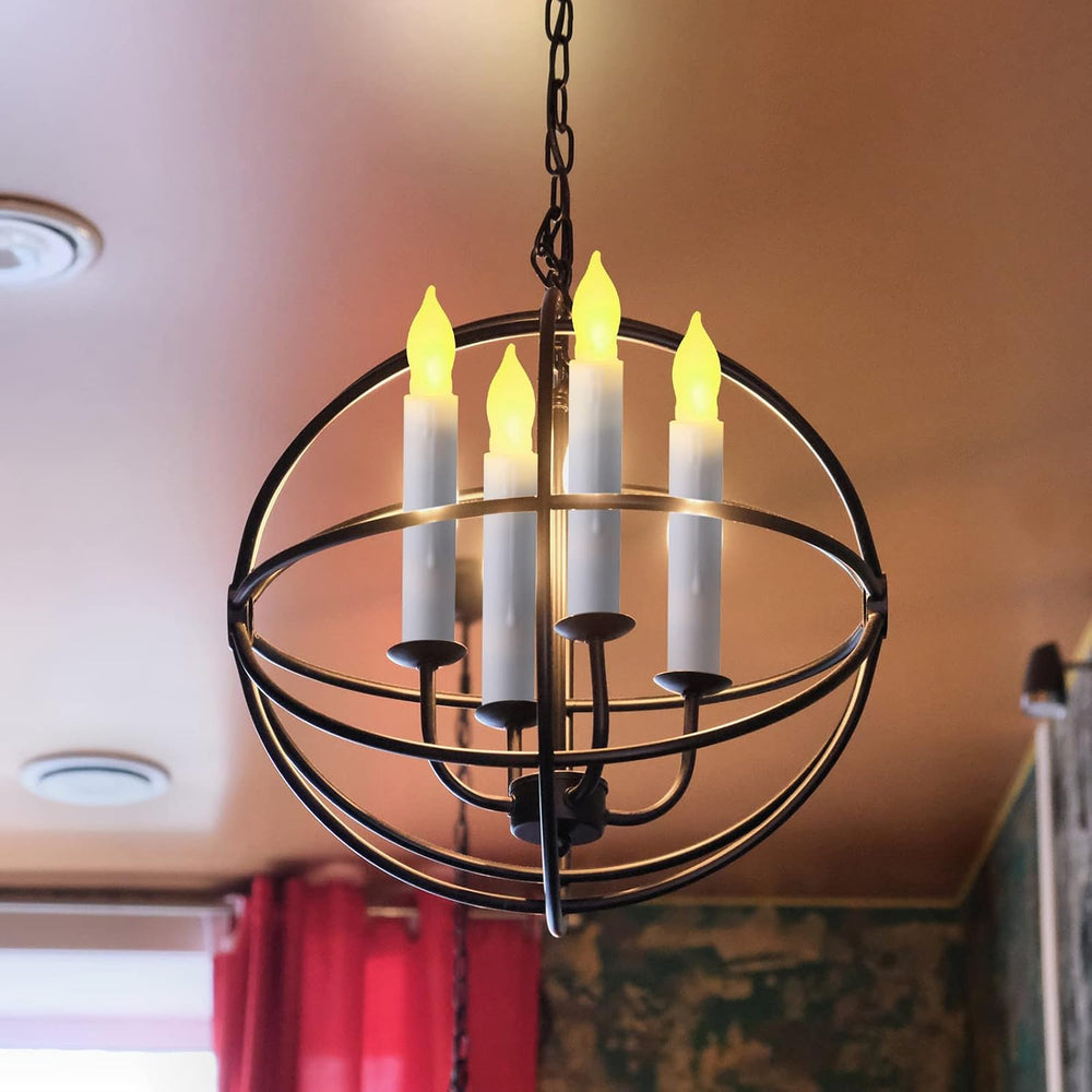 24 Pcs Flameless LED Taper Candles 6.5" Battery with Rubber Ring