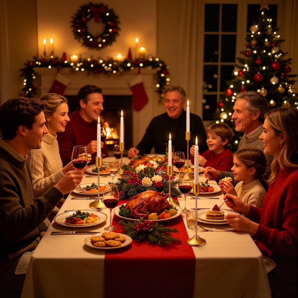 48 Pack Brass Gold Metal Taper Candle Holders Set,Vintage Metal Candlestick