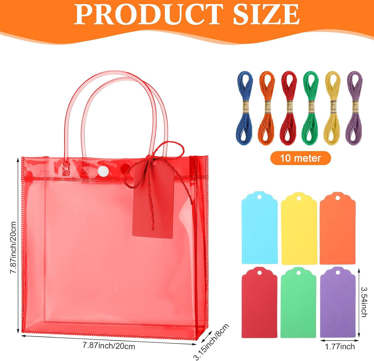 jaloro 48 pcs plastic clear gift bags bulk shown in use