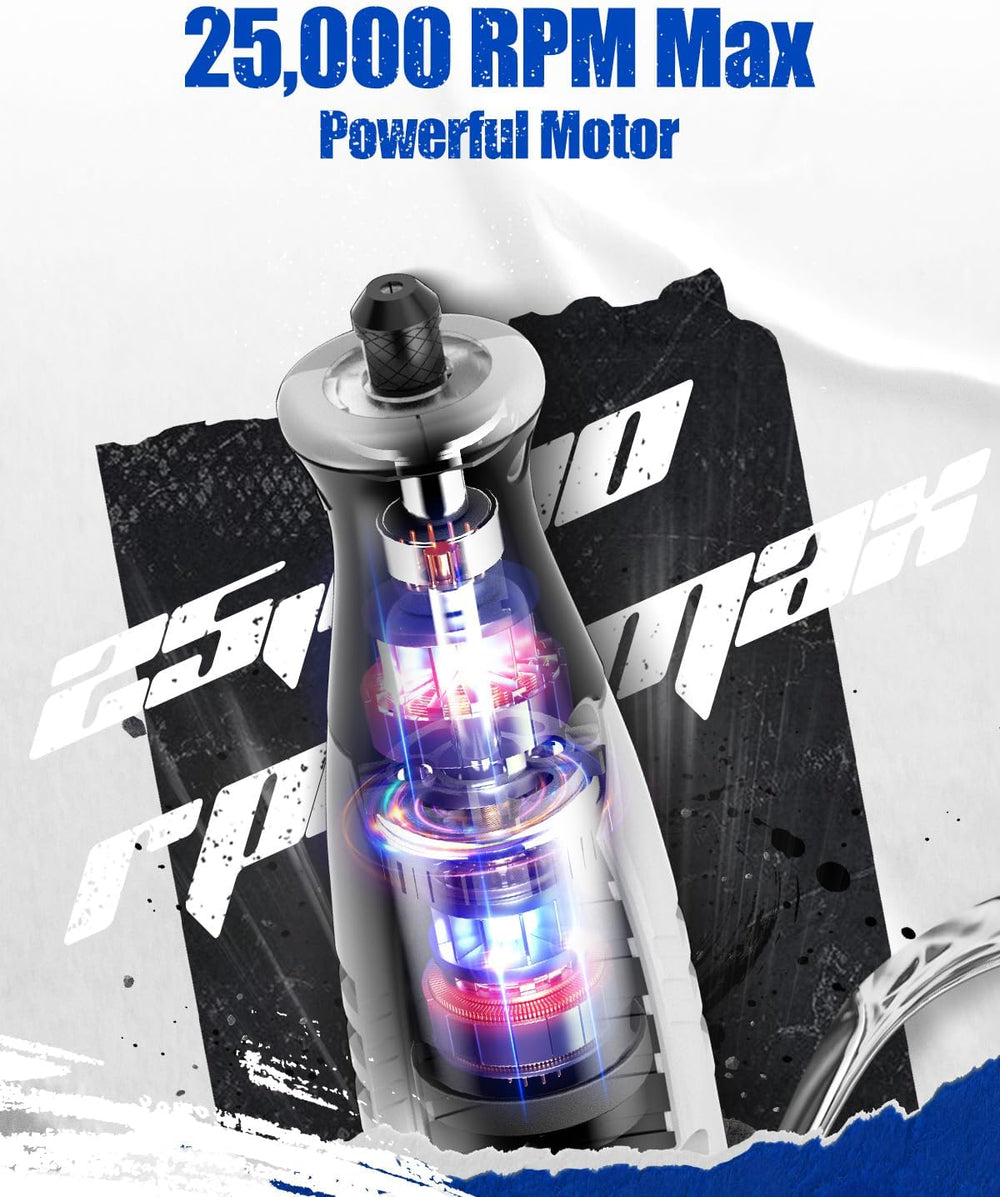 AVID POWER 8V Cordless Rotary Tool 5 Speeds Dog Nail Grinder 4 LED Lights