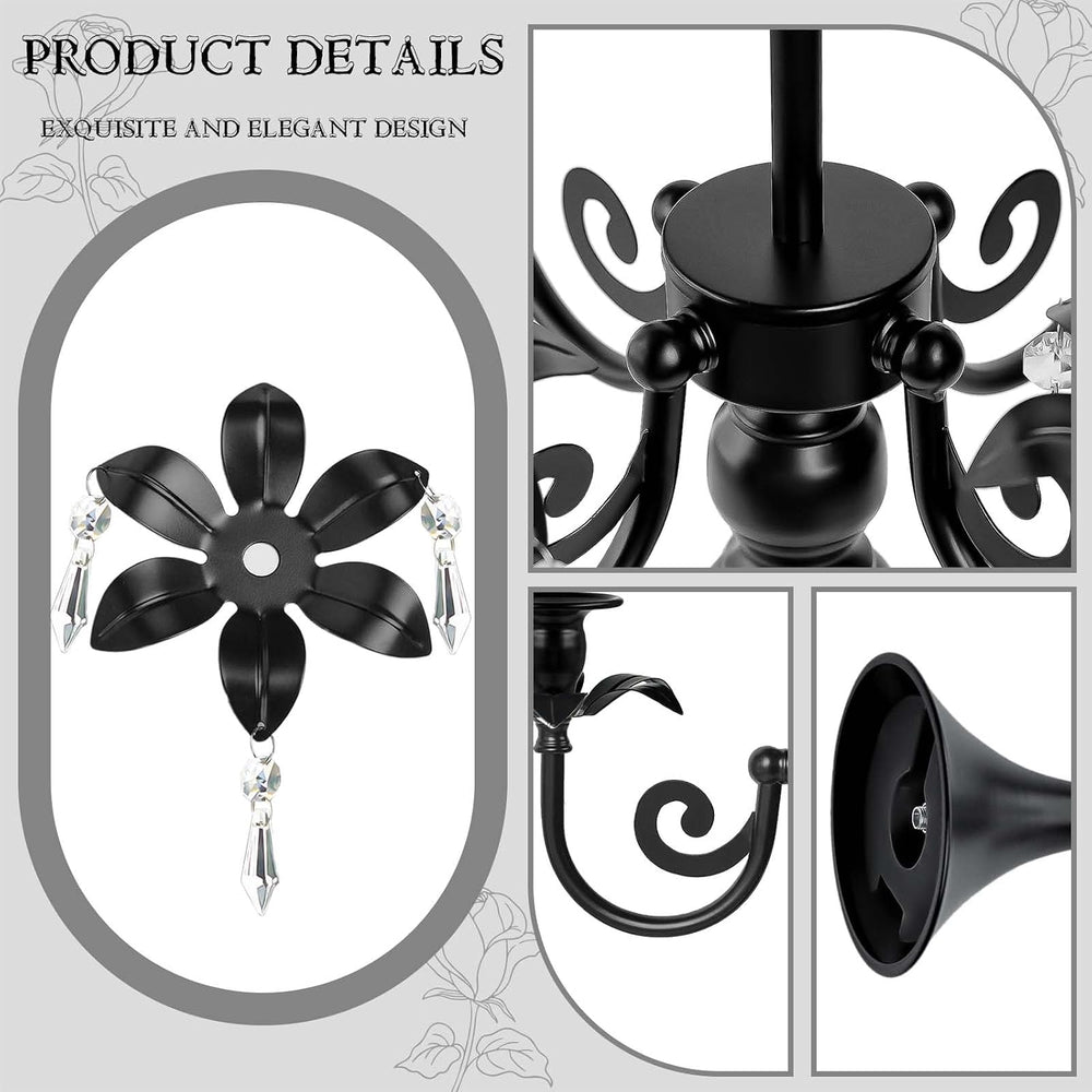 20''Tall Crystal Pendant Taper Candle Holders/Stylish Candle Stands/C...