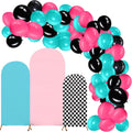 3 Pcs Arch Backdrop Cover 118 Balloons Set, Racing Theme, Pink