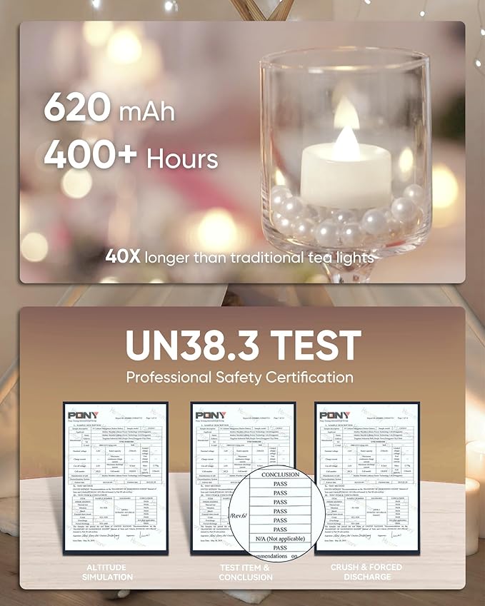 Homemory 24pcs Flameless LED Tea Lights with Remote & Timer, 400+Hours Realistic Flickering Battery Candles for Seasonal, Tabletop, and Centerpieces Decor