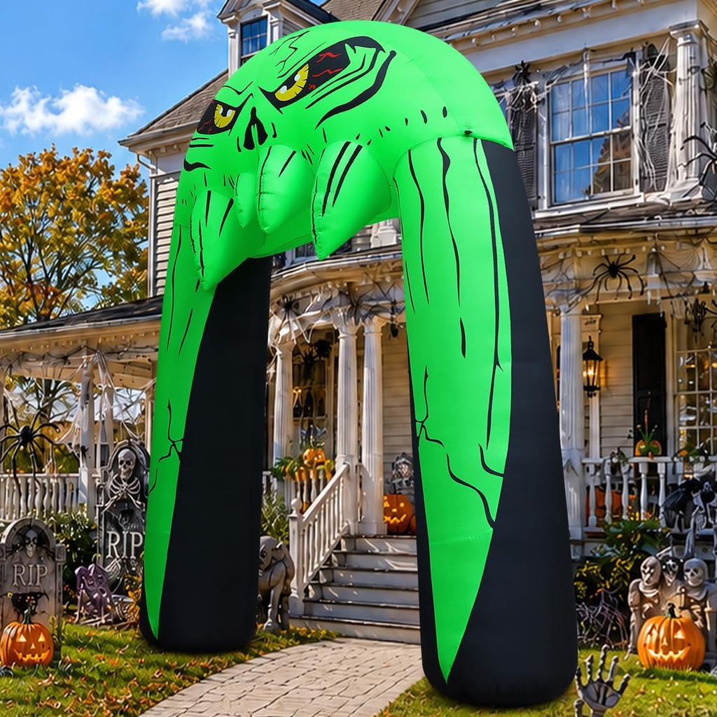 comin 10 ft halloween inflatables archway outdoor decorations, side view