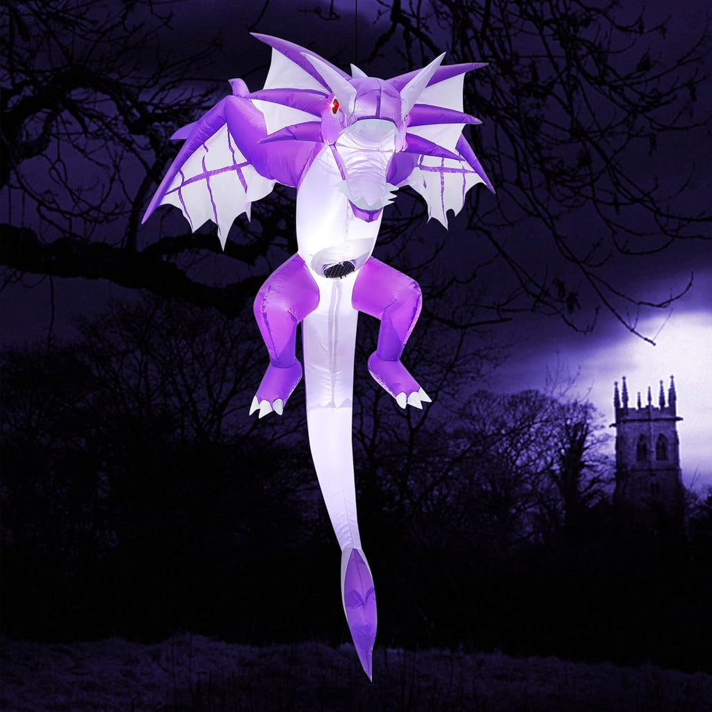 atdawn inflatable halloween decorations inflatables dragon, lighted blow, side view