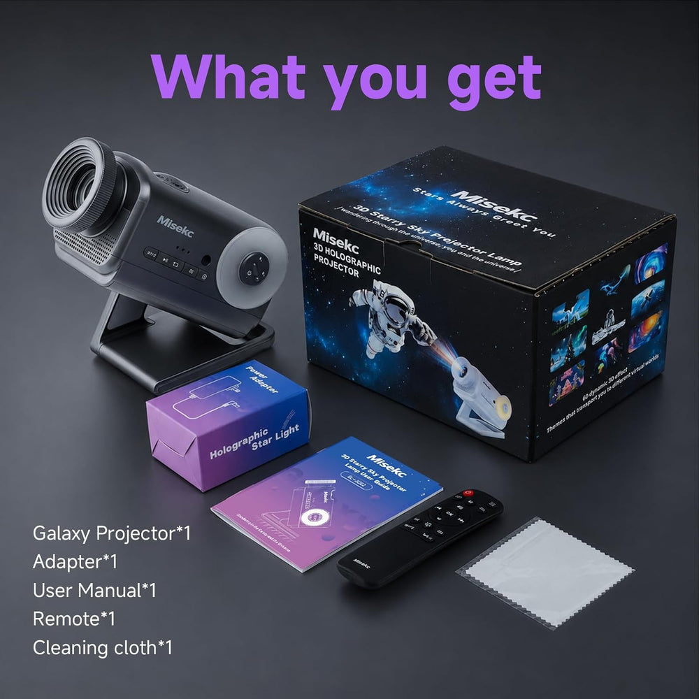 3D Galaxy Projector,HD Star Ocean Planetarium Night Light for Bedroom Decor