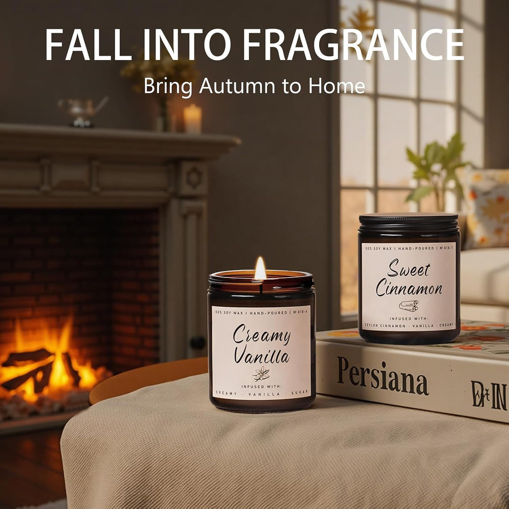 Fall Candles, 6 Pack Scented Candle Set, 42 oz Holiday Soy Candles, Candle Gi...