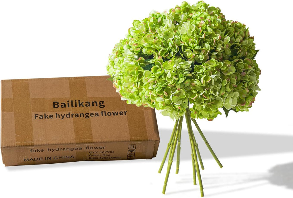 10PCS Faux Hydrangea Flower Hydrangea Artificial Flowers Hydrangea Bouquet Fa...