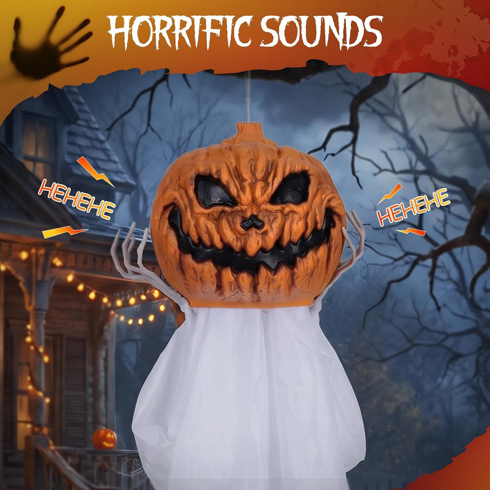 Halloween Hanging Ghost, Halloween Decor Outdoor, Sound & Moving