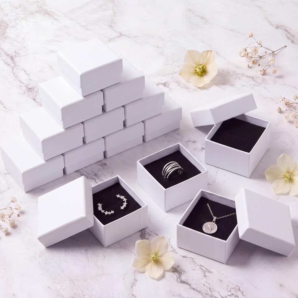Landical 300 Pieces Jewelry Gift Boxes 2 x 2 x 1.2 Inch Jewelry Boxes Square ...