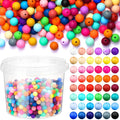 Hotop 624 Pcs Round Silicone Beads Bulk for Keychain Making Kit 48 Colors Rubber Beads Silicone Focal Bead Loose Bead for Necklace Bracelet Lanyard Making (15 mm)