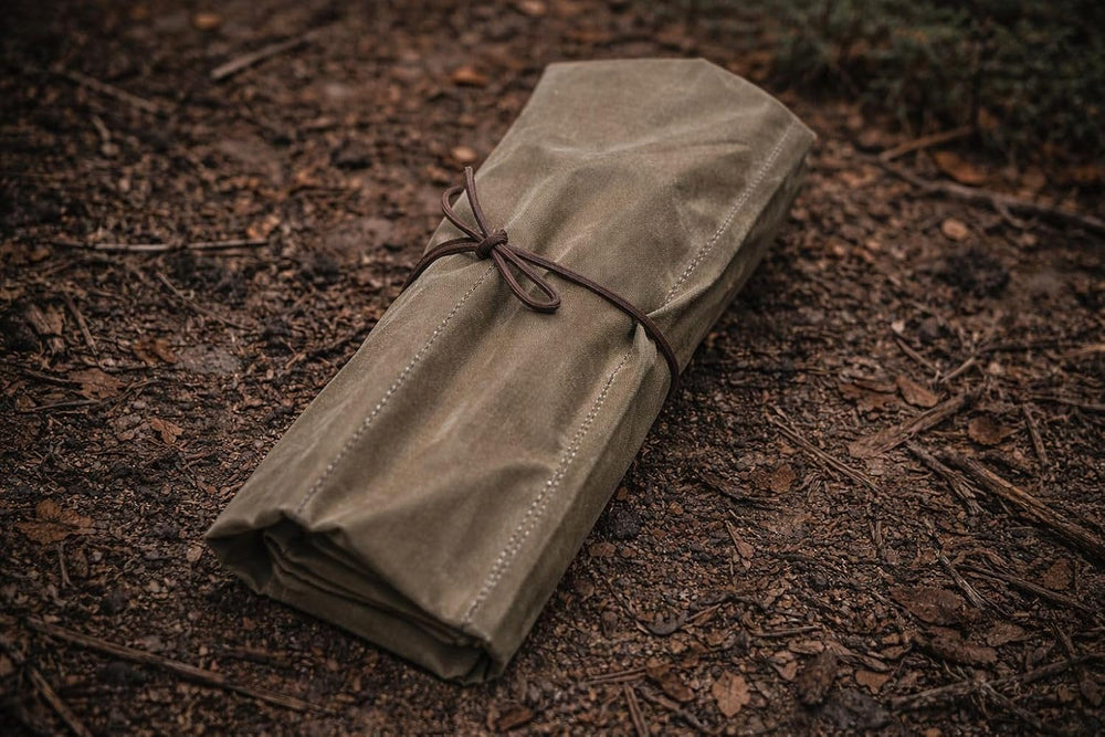Bushcraft Knife Roll, Waxed Canvas Tool Roll