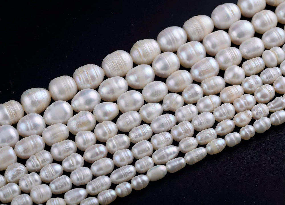 Pearls Beads for Jewelry Making 100pcs 8-9mm Natural Genuine Real Freshwater ...