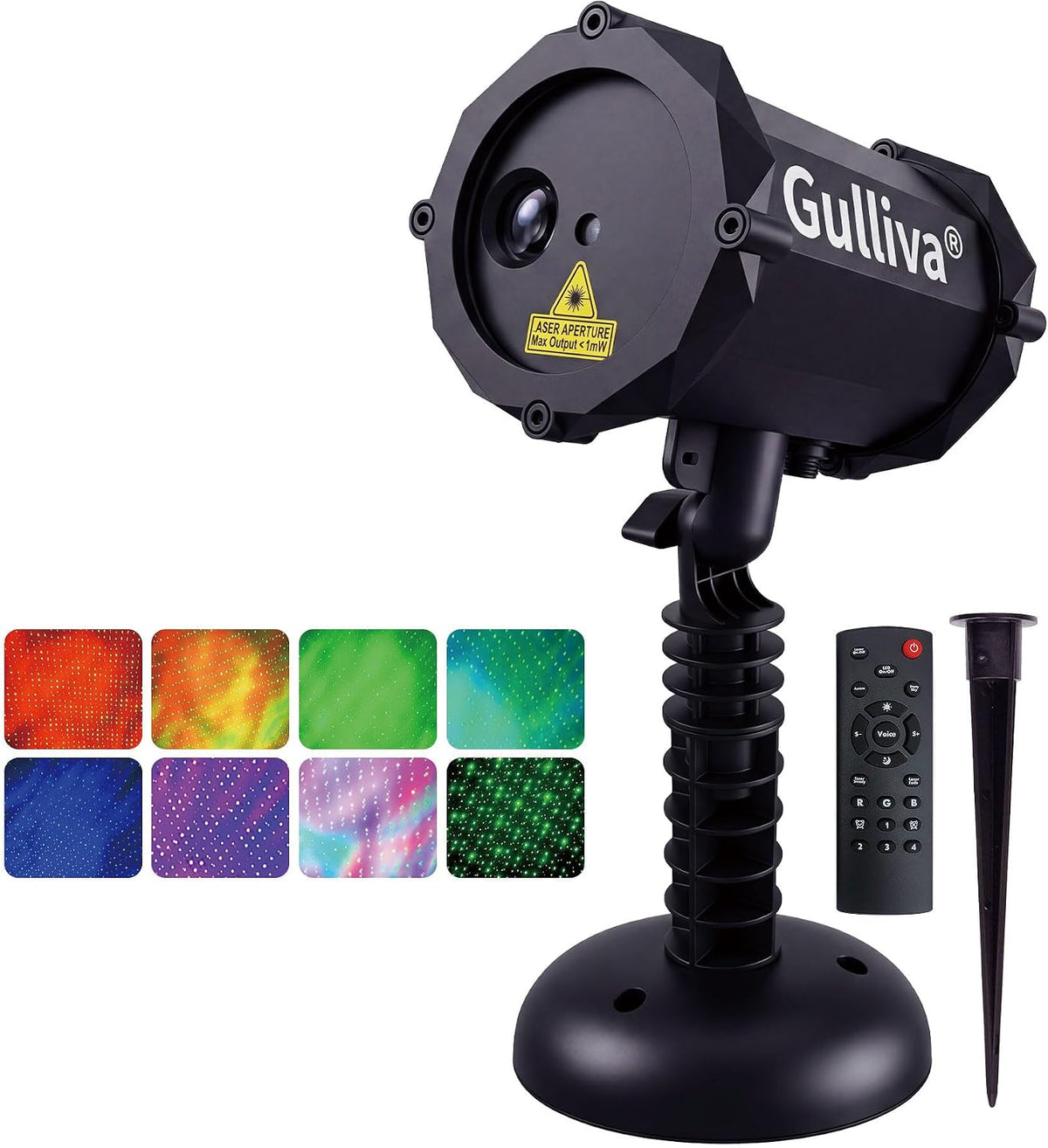 Outdoor Aurora Laser Light Projector - Firefly Starry Sky Landscape Spotlight with 20FT Waterproof Cord & Extra-Tall Stake, RF Remote, IP65 Yard Garden Patio Holiday Decor