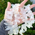 Adabele 30 Inch Natural Raw Clear Crystal White Quartz Spike Gemstone Drop Beads Large Drilled Point