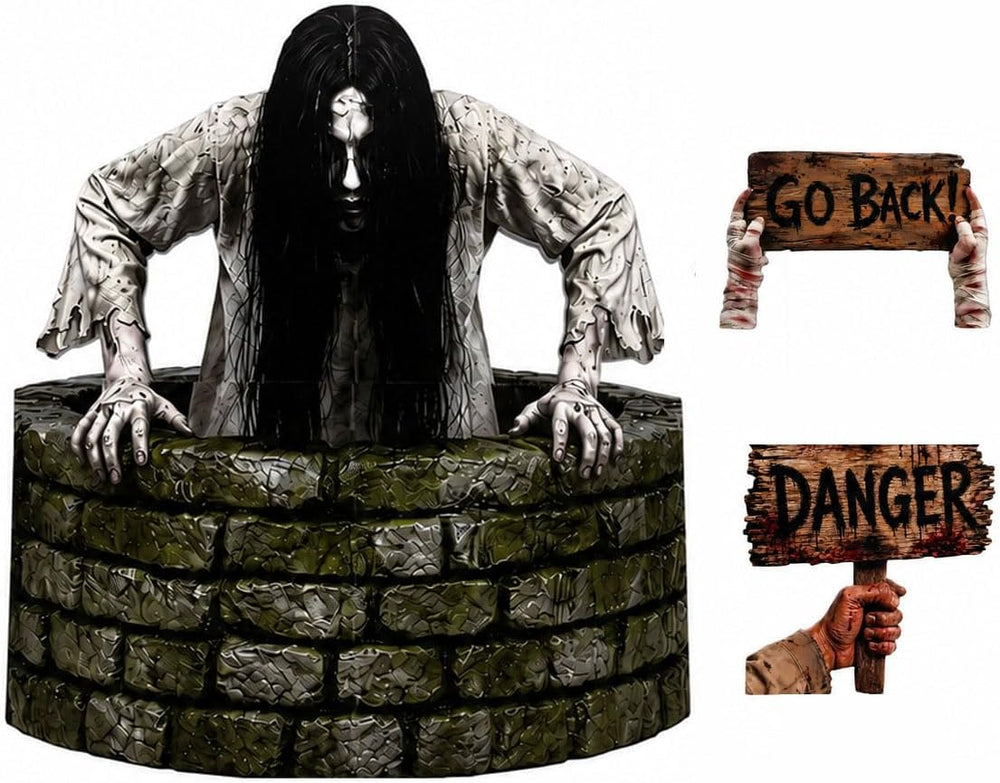3-Piece Halloween Decorations Outdoor, Zombie Graveyard Headstone Set