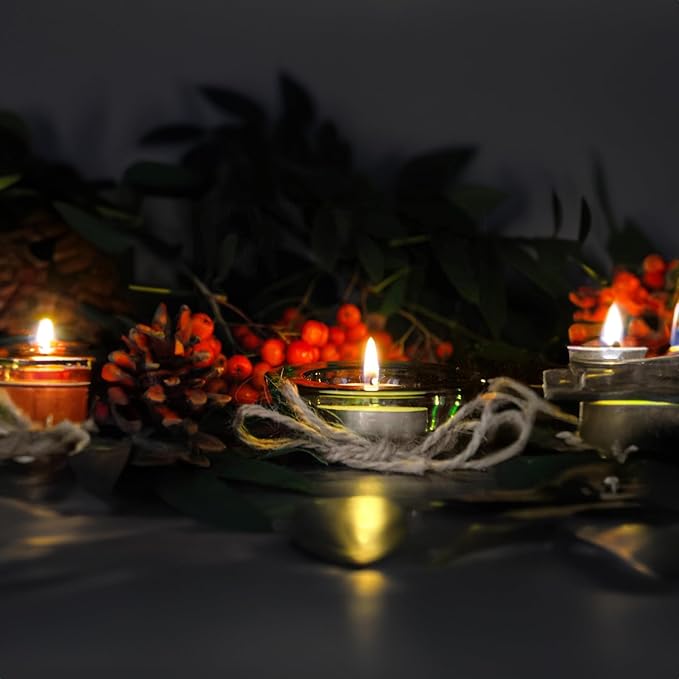 WGV Sturdy Tea Light Votive Candle Holder 3" W, Clear Heavy Thick Chubby Plate Bowl Glass, Small Accent Decor, 24 Pieces