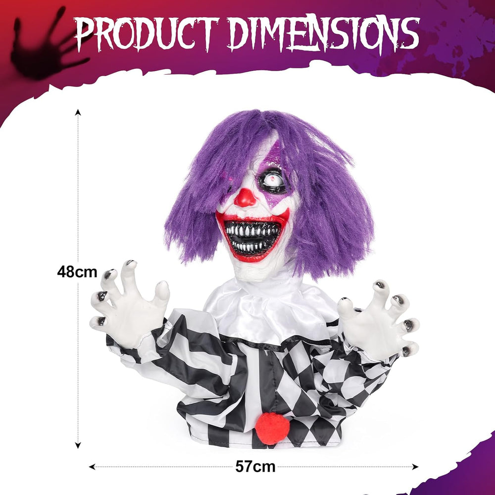 Halloween Skeleton Decor Decorations Outdoor Animated Scary Clown