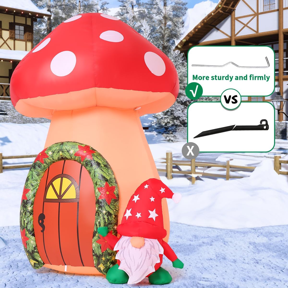 comin 5.7 ft christmas inflatables outdoor decorations inflatable, side view