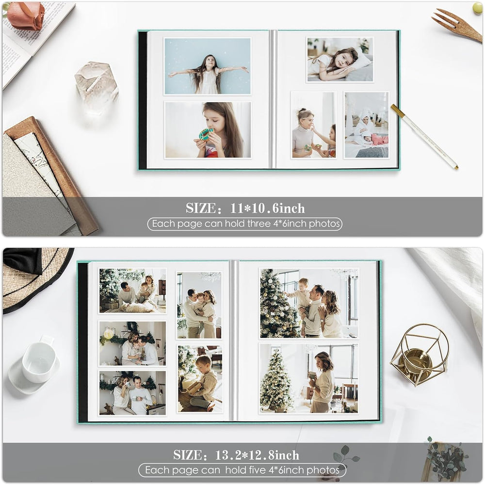 Spbapr Large Photo Album Self Adhesive Linen cover DIY Magnetic Scrapbook alb...