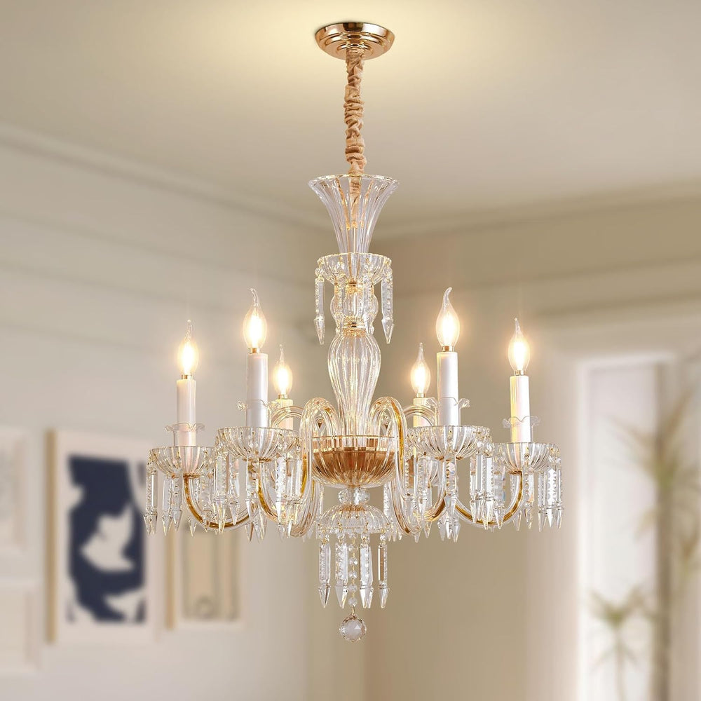 Crystal Chandeliers Light Dining Room：K9 Modern Candle Chandelier Lights for ...