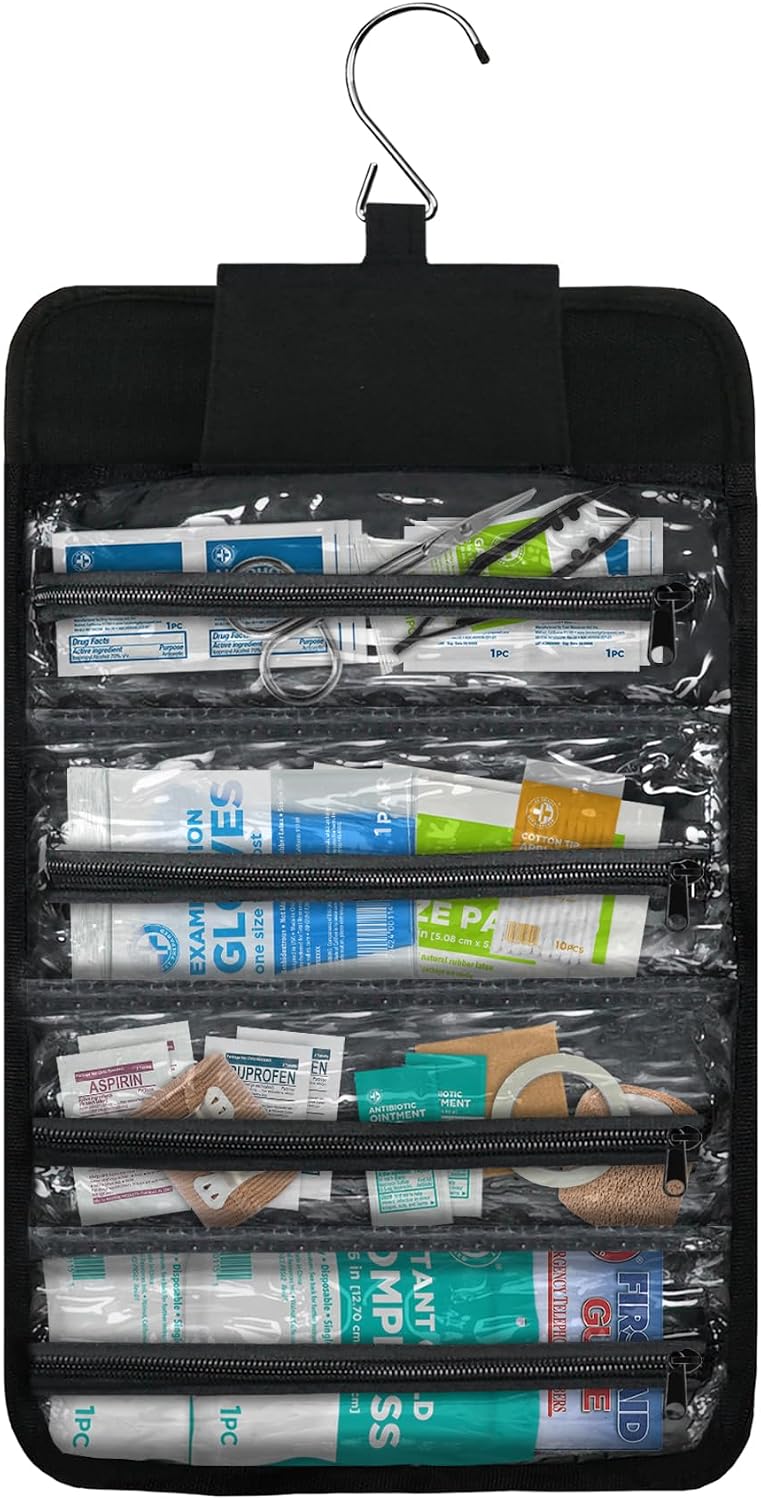 Be Smart Get Prepared Coach’s First Aid Kit 73 Pc Hanging Rollup Bag Sports
