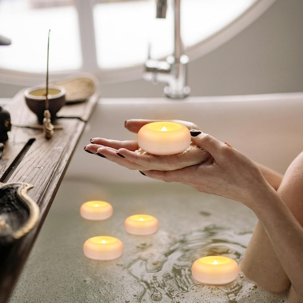 100 2-inch Floating Candles, Water Activated Flameless Tea Light