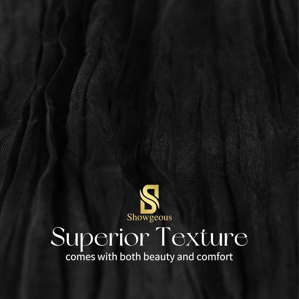 30 Pack Black Cheesecloth Table Runner 17x108 Inches Boho Home Decor