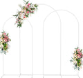 Wokceer Wedding Arch Backdrop Stand 8FT,7.2FT,6.6FT White Metal Arch Stand