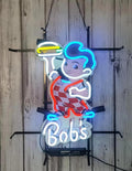 Neon Signs for Wall Decor Compatible For Bob's Big Boy Restaurant Burger Sign Light Lamp With Hd Vivid Printing Tech Artwork Absbvvvd Neon Glass Tubing