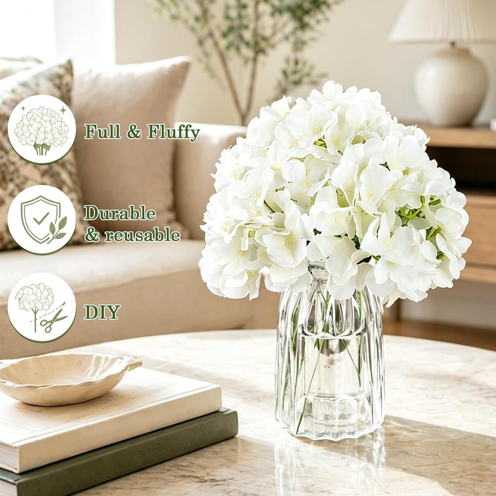 Bulk Artificial Hydrangeas, 104PCS White Faux Flower Set