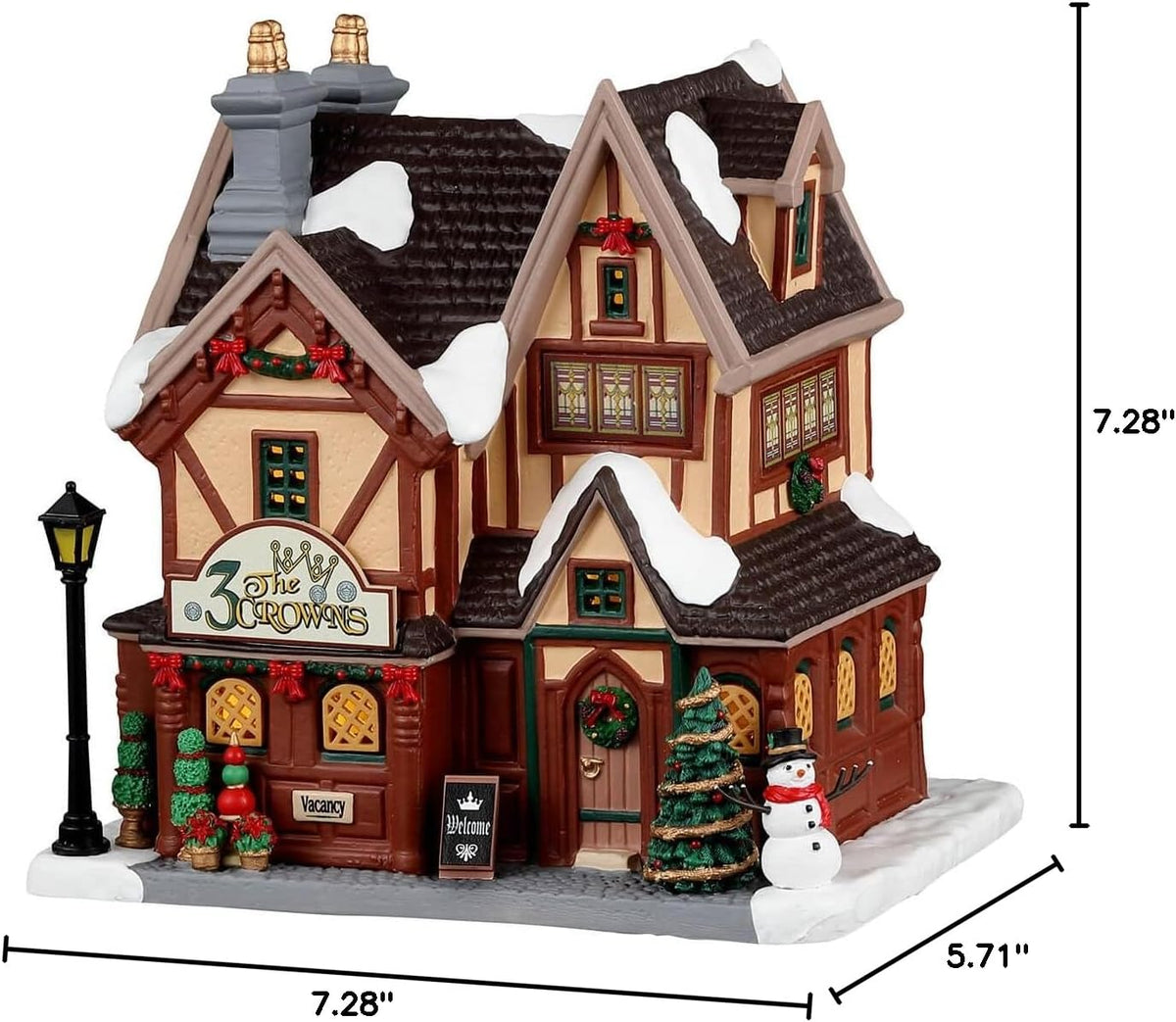 lemax the 3 crowns inn #35043, side view