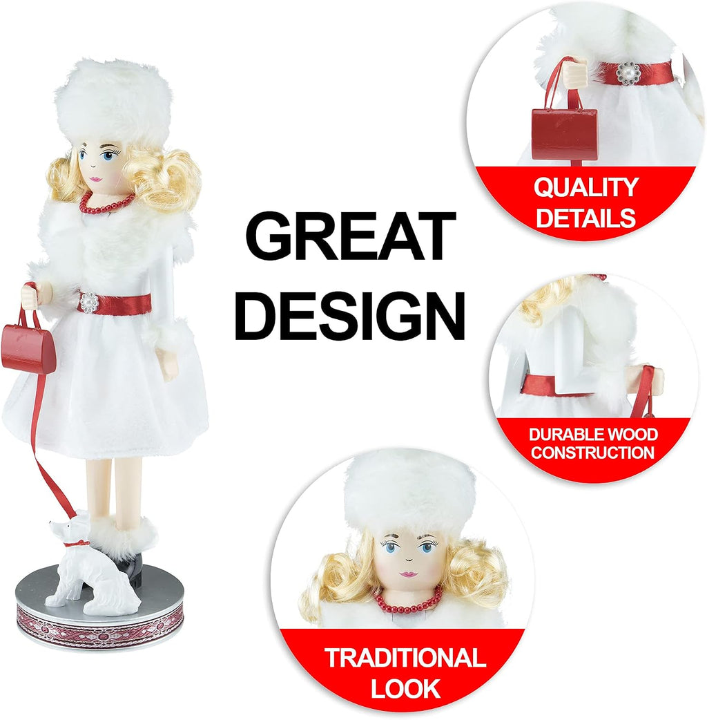 clever creations red female shopper 14 inch traditional, side view