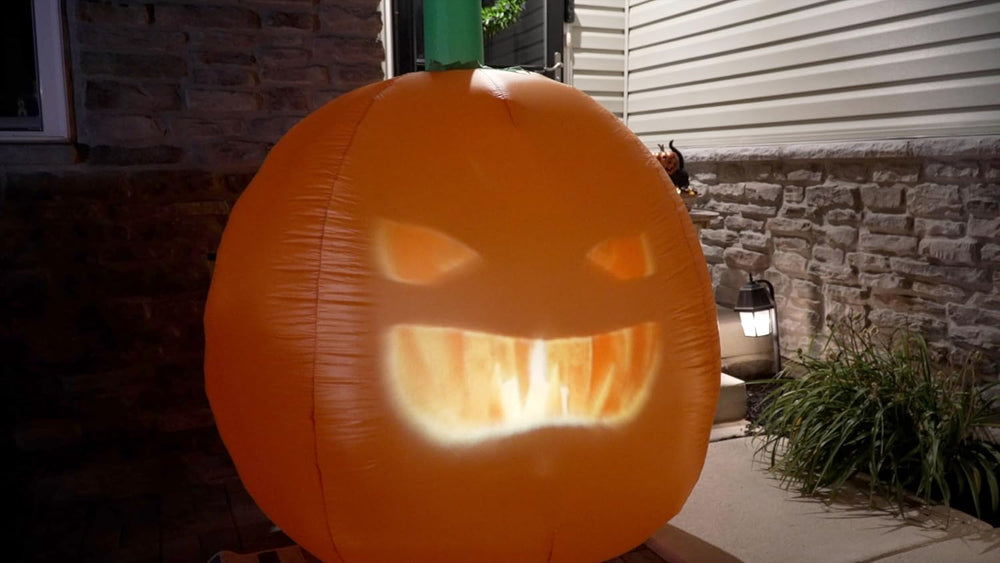 Inflatable Jabberin' Jack 5 Foot Tall Talking Animated Pumpkin with 56 In...